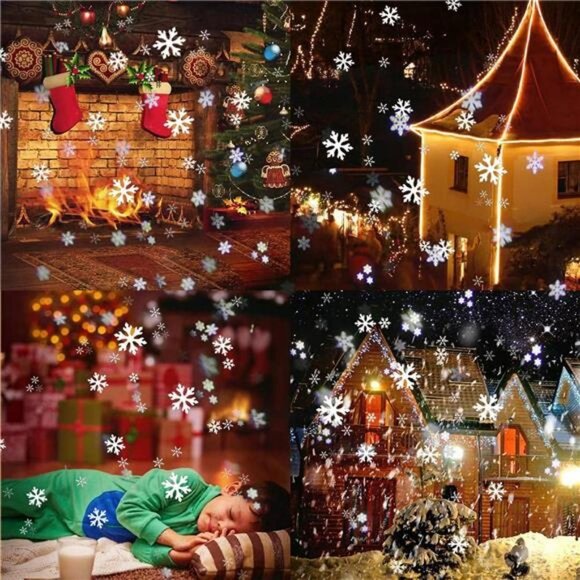 Christmas Projector Lights Outdoor, Vivid Snowflake Led IP65 Waterproof - Picture 5 of 6